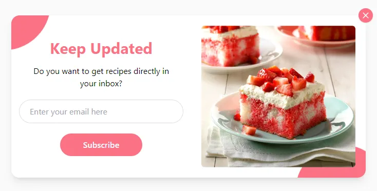 Popup Subscription Fouita Widgets