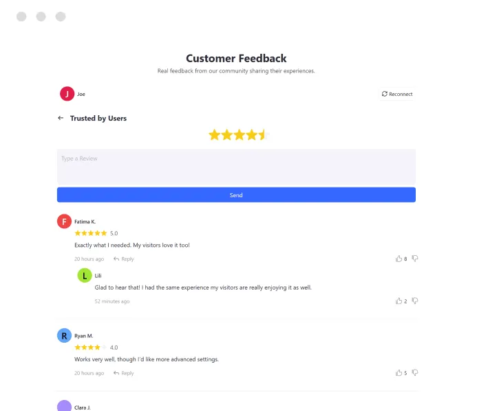 Comments Widget Simple